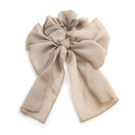 VINGTAINE HS-193-BE- Chou Chou Chiffon Ribbon, Removable, Sheer Arrangement, Hair Accessories, Adult Casual, Simple