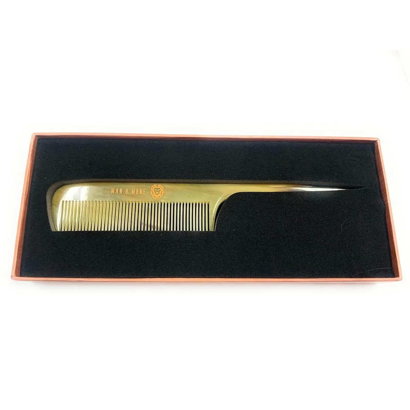Premium Handmade 100% Oxhorn Anti-static Rat Tail Fine Tooth Comb