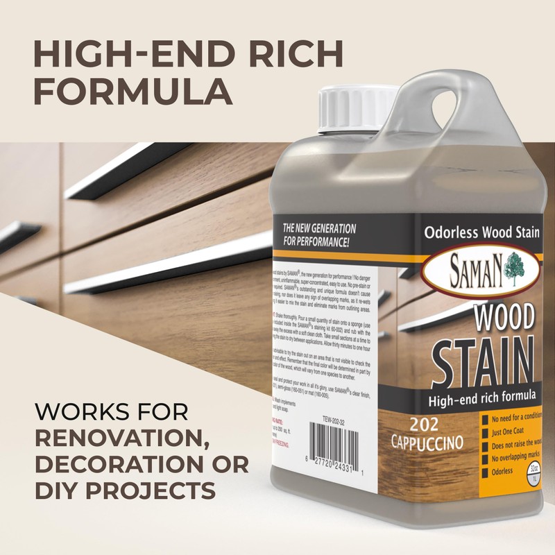 SamaN Interior Water Based Wood Stain - Natural Stain for