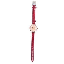 Women Minimalist Watch Ultra Thin Leather Strap Casual Fashion Wrist Watch Ladies Watches Simple Dress Quartz Analog Red