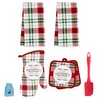 EB Plaid Christmas Design (2) Towels (1) Oven Mitt and