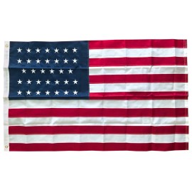 3x5 Ft US 34 STARS Gettysburg Flag Embroidered Nylon Civil War USA (Linear)