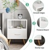 Aenuert Night Stand, White Kids Nightstand with Drawer, Nursery Side