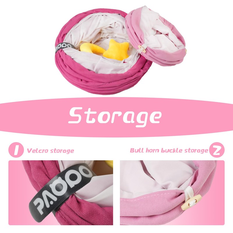 PAOPO Cat Tunnel, Large Indoor Durable Collapsible Interactive Cat Tube