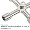 PATIKIL Multifunctional Universal Cross Wrench 4 Pack Alloy 4 Way