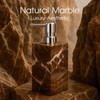 AUSAULAC 2 Pack Real Natural Marble Soap Dispenser with Stainless