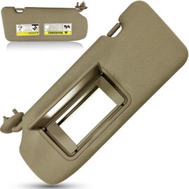 Left Driver Side Sun Visor for Honda CRV 2017 2018 2019 2020 2021 2022 Replace 83230TLAA51ZB NO Light with Makeup Mirror (Beige(Left Driver Side))
