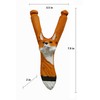 LongJT Wooden Animal Slingshot, Hand-Carved & Hand Painted (Fox)