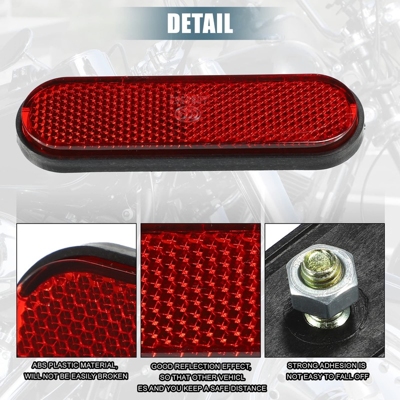 QUARKZMAN Universal Reflector 100 x 30 mm for Motorcycle Scooter