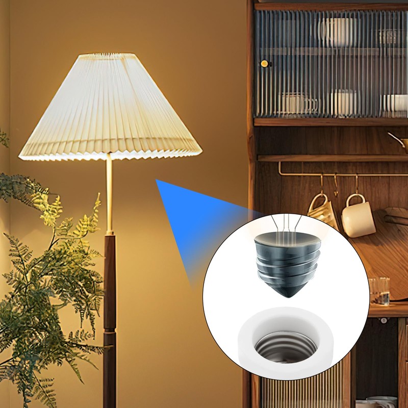 RTNLIT E39 to E26 Socket Adapter, Ceramic Mogul Base E39