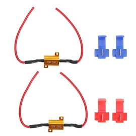Pack of 2 10 W 39 Ohm LED Load Resistor Power Resistor Load Resistor Decoder for LED Indicator LED Number Plate Lighting