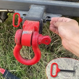 LEONTOOL Red Handle Hitch Pin Accessories for Tractors Red Handle Hitch Pin Accessories Trailer Hitch Lock Pin Spring Steel R Clip Trailer Tow Hitch Clip and Pin Trailer Pin Assortment Kit Tow Hitch