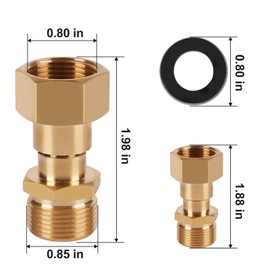 GRESTOAL Pressure Washer Swivel, M22 14mm Anti Twist Swivel Joint, 3000 PSI