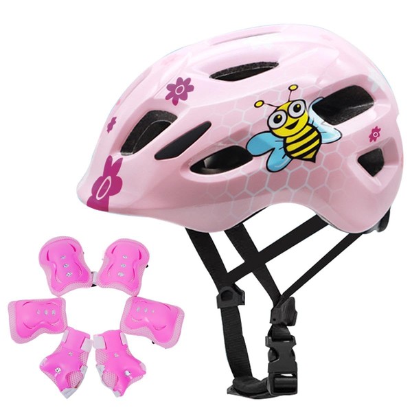 FHZLAJ Juego de Casco de Ciclismo para Niños Casco Tamaño