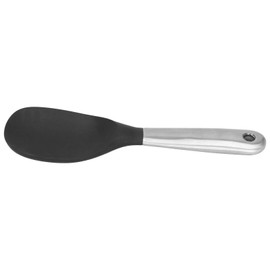 Cuchara de Silicona de Acero Inoxidable, Sartén Antiadherente, Corto, Servir Arroz de Silicona con Orificio Colgante, Herramienta de Cocina, Paleta de Arroz