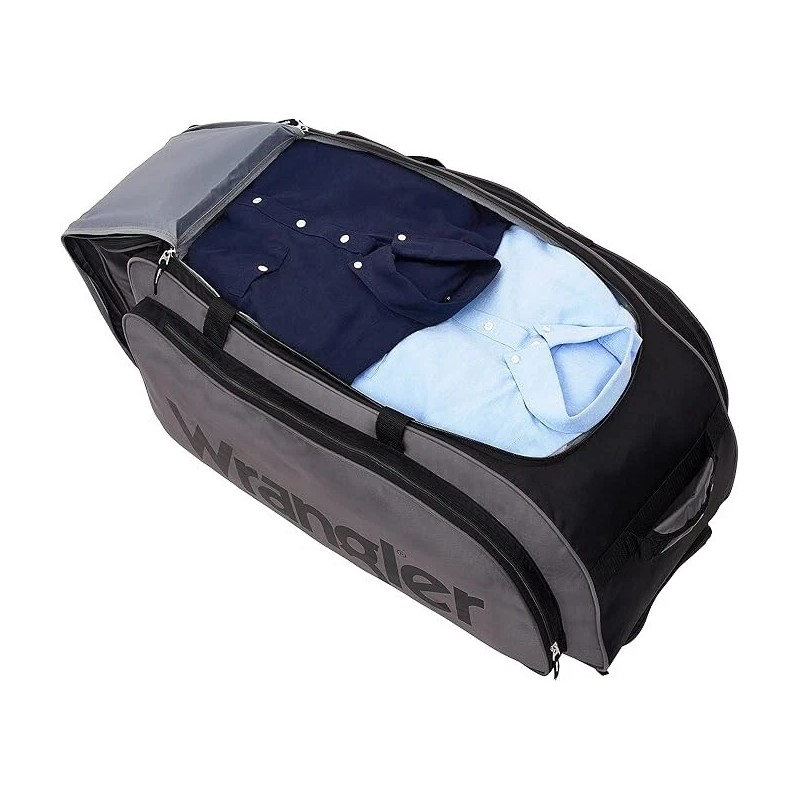 Wrangler 30 Inch Rolling Duffel Bag Multi Pocket Travel Luggage