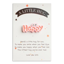 Pocket Hug with Greeting Cards, Long Distance Relationship Gifts, Anxiety Relief, Mental Health Positivity, Autism Fidget Gift, Stress Relief Gift for Her Him (pink & purple)