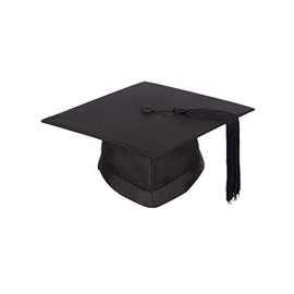 University academic mortarboard (Bachelor) - Graduation cap (Large - Circumference 59cm - 62cm)