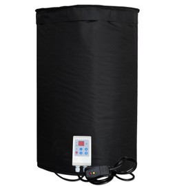30Gal Drum Heater,Drum Heating Blanket,202℉ Adjustable Oil Band Heater,Gas Cylinder Warmer Oxford Cloth,Insulated Pail Heater with Thermostat and GFCI Plug