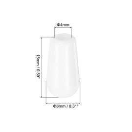 sourcing map 2Pcs LP Guitar 3 Way Pickup Switch Tip Thread M4 Plastic Toggle Switch Knobs Cap for LP Electric Guitar, White