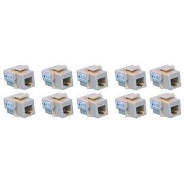 RiteAV RJ 11 (Cat 3) Keystone Jack Beige Punchdown (10 Pack)