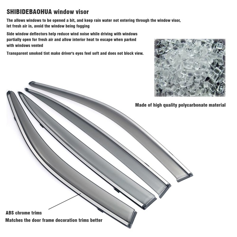 SHIBIDEBAOHUA Side Window Deflectors Wind Rain Guards Compatible with Lexus