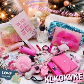 KLKOKVKE Wristlet Card Holder Set for Women with Whistle, Bottle Opener, Travel Bottle Holder (Pink)