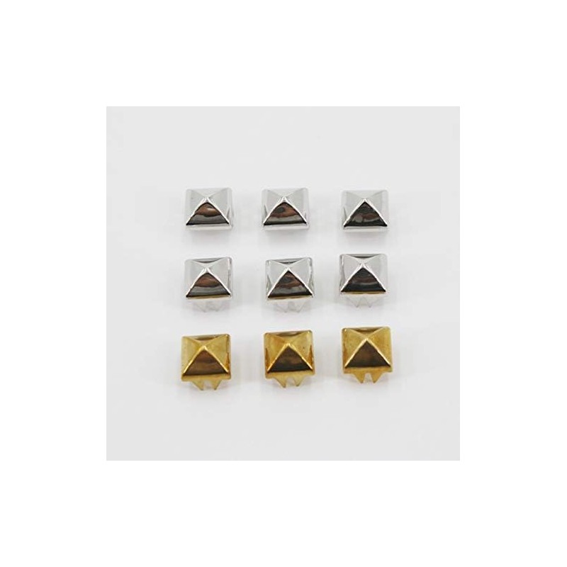 Pyramid Studs, 200 Pcs Nailheads Metal Punk Spikes Spots Square