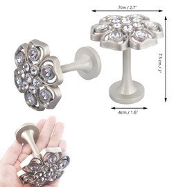 Set of 2 Curtain Tieback Hooks Window Drapery Modern Curtain Wall Hooks Holdbacks Wall Mounted Drapery Holdbacks Curtain Wall Hooks for Curtains (Dark Silver)