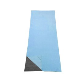 Xoofewal Yoga Towel, Hot Yoga Mat Towel with Corner Pockets, 24"x72", Microfiber Non-Slip Sweat Absorbent, Perfect for Hot Yoga, Bikram, Pilates and Yoga Mats ﻿ (Blue, 72x25 inches)