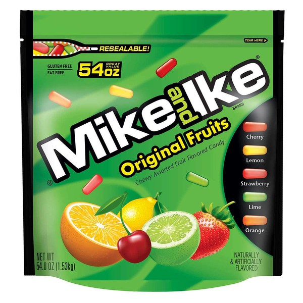 Mike & Ike Chewy Assorted Fruit Flavored Candies, 54 Oz
