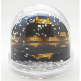 Snowglobe for You 50011 Photo Snow Globe Large with Picture Base Transparent Silver Stars 9 cm