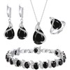 Ever Faith Women's Jewellery Sets Black Jewellery Sparkly Cubic Zirconia