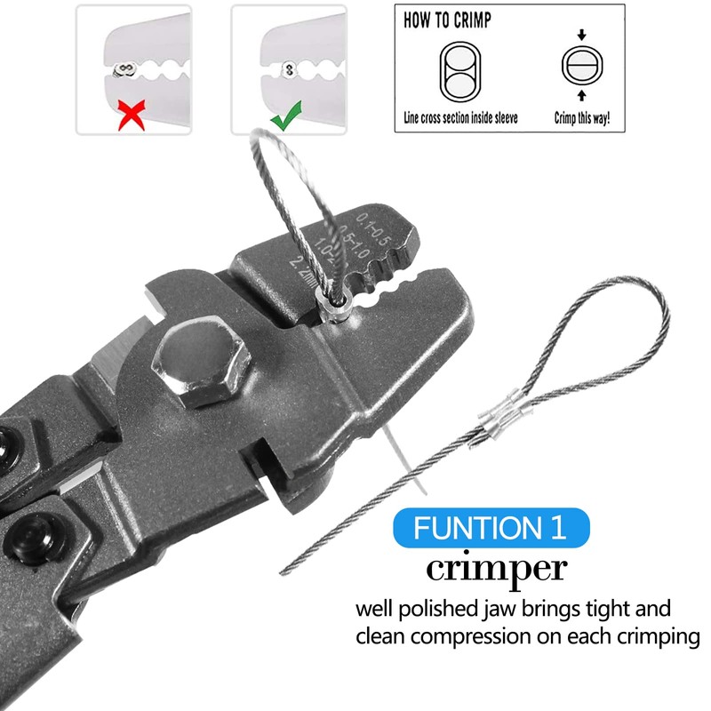 Turnbuckle Kit & Wire Rope Crimping Tool, 100ft Vinyl Coated