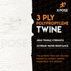 Polypropylene Tying Twine - 3 Ply White Plastic Poly String