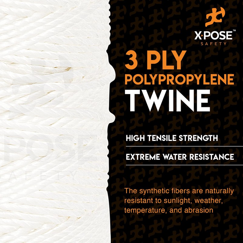 Polypropylene Tying Twine - 3 Ply White Plastic Poly String