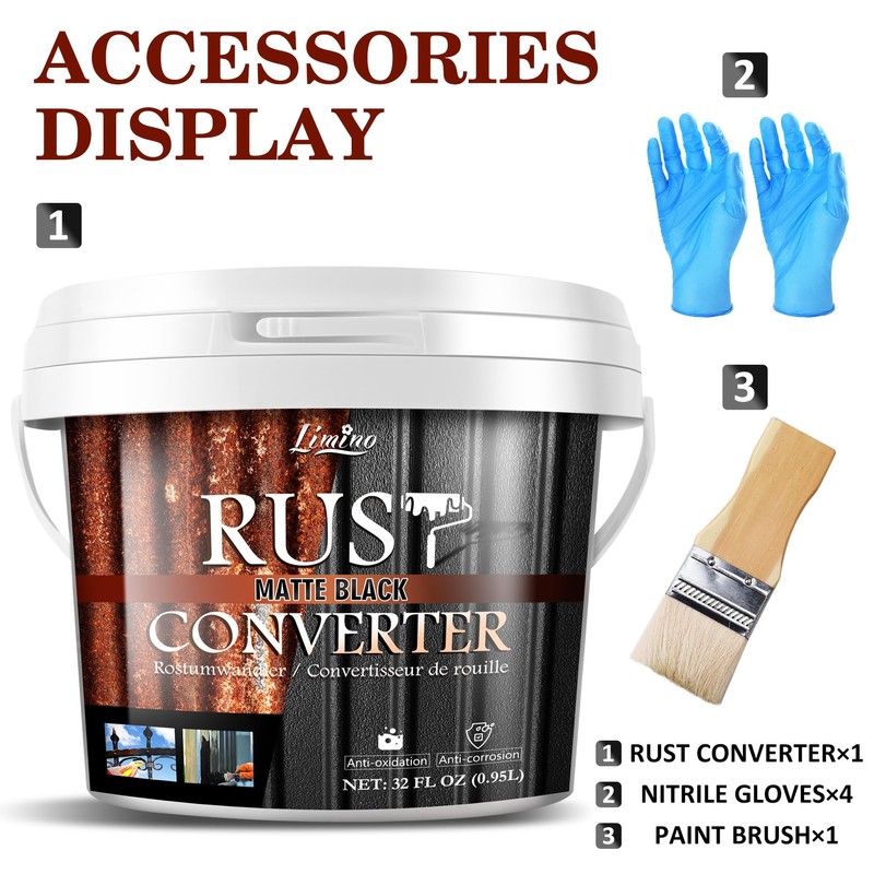 Rust Converter for Metal - Black Metal Primer and Rust