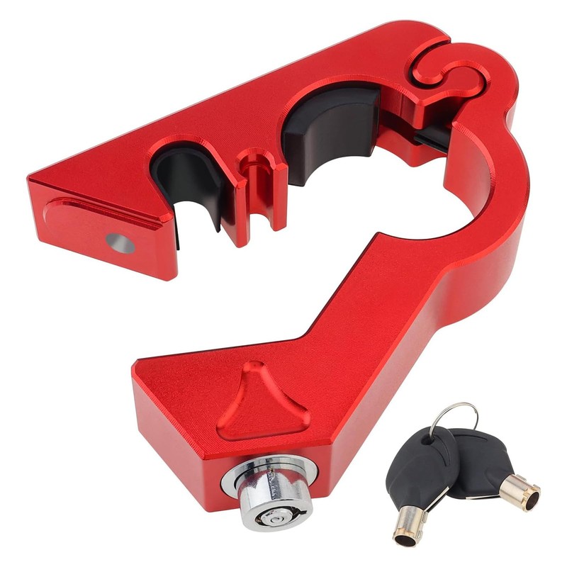 Quixotical Universal Motorcycle Lock with Key, Motorcycle Grip Brake Throttle