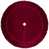 72-Inch Ruffled Velvet Christmas Tree Skirt, Thick Foam-Lined Heavy Duty