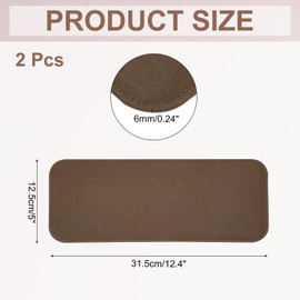 uxcell 2Pcs Felt Base Shaper, 12.4x5 Inch Rectangle Bag Bottom Shaper Pad Bag Cushion Base Purse Liner Board Insert Arc Corner for Handbags Tote Crossbody Bag Backpack, Coffee
