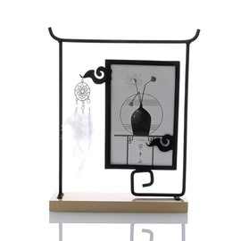 ANAZOZ Photo Frame 4x6 Iron Vertical,Rectangle Desk Picture Frame Black