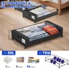 Beborxue Under Bed Storage with Wheels, 4-Pack Under Bed Storage