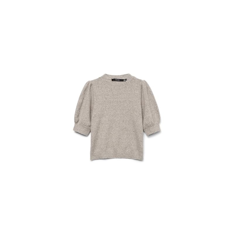 VERO MODA Women's Vmdoffy 2/4 O-Neck Pullover Ga Noos, Moon