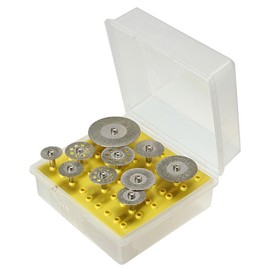 Diamond Cutting Wheel, YEEZUGO 10PCS 1/8" Diamond Cutting Discs Cut-Off Wheel Blades Set for Dremel Rotary Tool