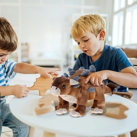 Dinosaur Plush Toy, Ankylosaurus Stuffed Animal Throw Plush Pillow Doll, Soft Grey Fluffy Friend Hug Pillow - Gift for Any Age and Any Occasion