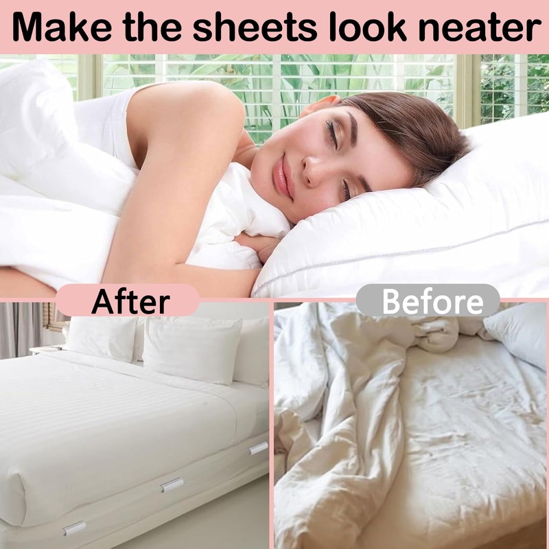Wbgraceful 6pcs Bed Sheet Clips–Keep Sheets Firm & Tight Secure