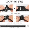 2 Pieces Invisible Elastic Belt with Flat Buckle, black