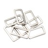 JWBIZ 8 Pcs Metal Flat Rectangle Rings Buckle for Bag