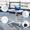 BONTEC Mobile Standing Desk Adjustable Height, Rolling Laptop Cart with
