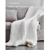 YnM Chunky Throw Blanket, Medium-Weight, Hand Knitted, Skin Friendly, Ventilated